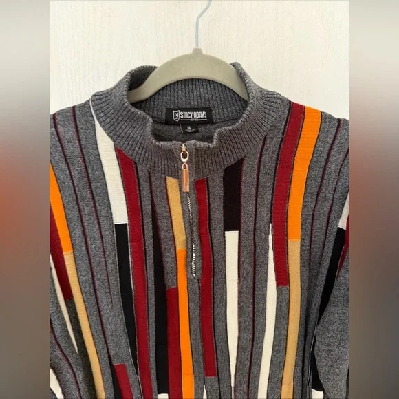 Stacy Adams Vintage Men’s Look Knit HALF Zip Pullover Sweater, Sz XL - Picture 2 of 15